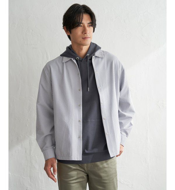 ikka「【雑誌MonoMax5月号掲載】イージケアサッカースナップシャウター「小泉孝太郎さん着用モデル」」|シャツ・ブラウス|