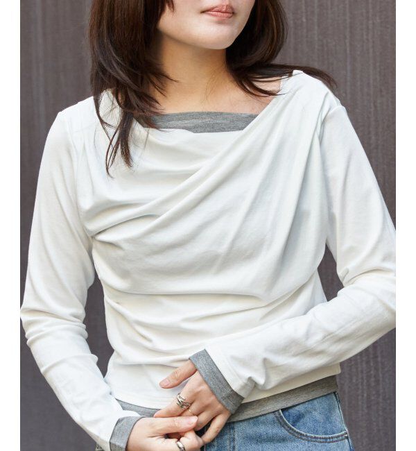 VENCE share style「レイヤードカシュクールプルオーバー」|その他|オフホワイト