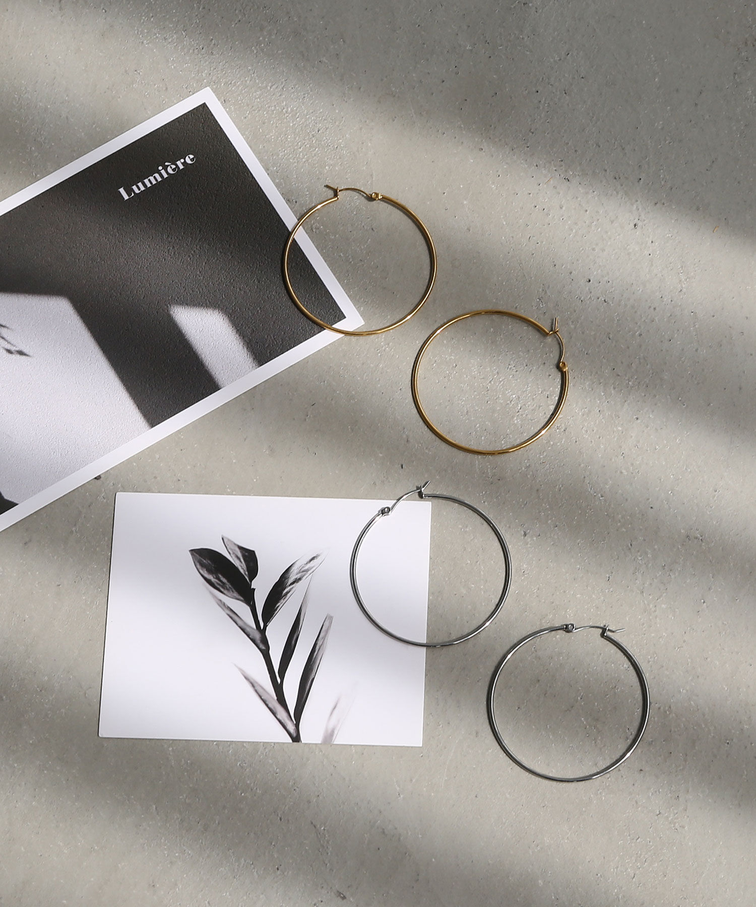  「[stainless]50mmスリムフープピアス〈金属アレルギー対応〉」|ピアス|