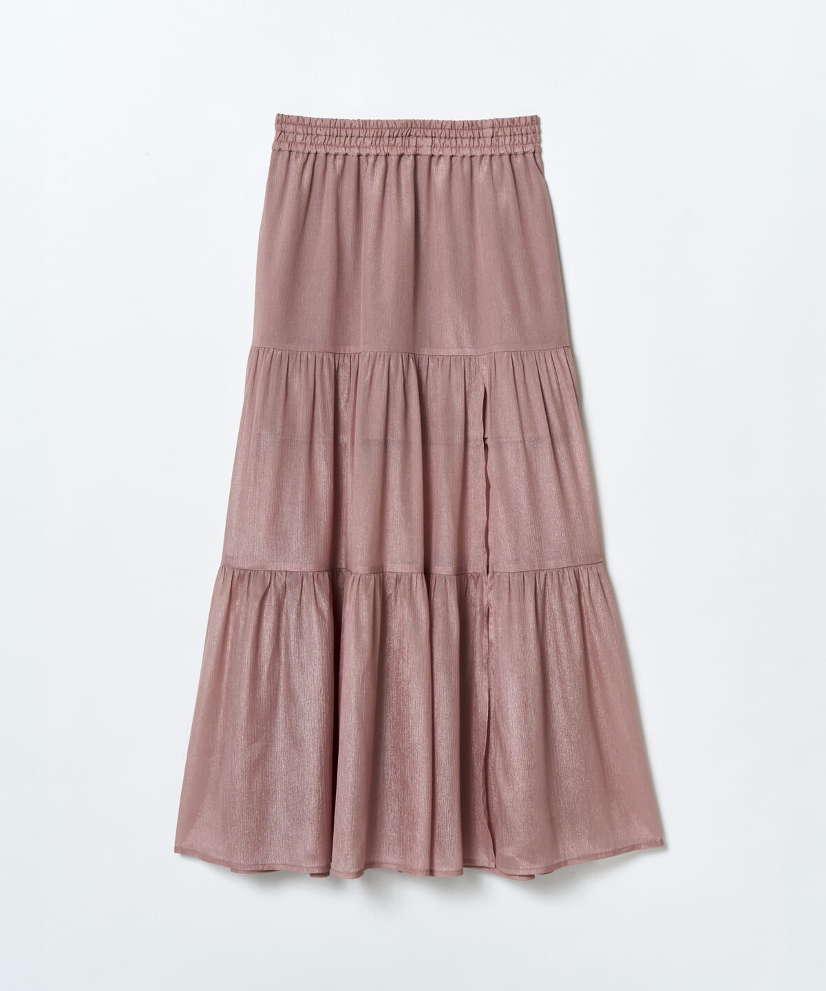 REDYAZEL「シャイニー楊柳ティアードスカート」|フレア|
