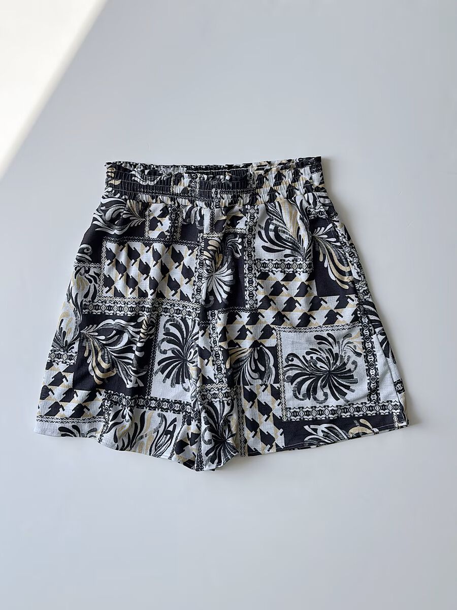 Riberce「【新作リゾートウェア】ミックスエスニック柄ショートパンツ(265018)」|その他|グレー