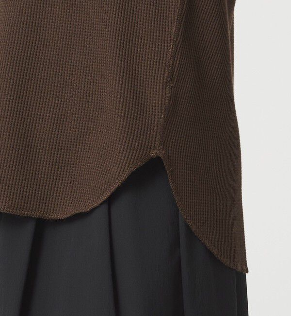 UNITED ARROWS green label relaxing「【WEB限定】＜at ease＞ワッフル ヘンリーネック 5分袖 カットソー」|Tシャツ・カットソー|