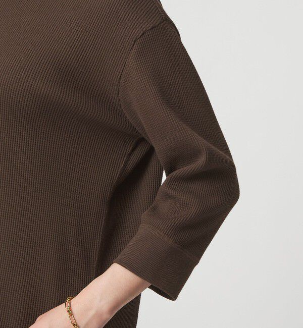 UNITED ARROWS green label relaxing「【WEB限定】＜at ease＞ワッフル ヘンリーネック 5分袖 カットソー」|Tシャツ・カットソー|