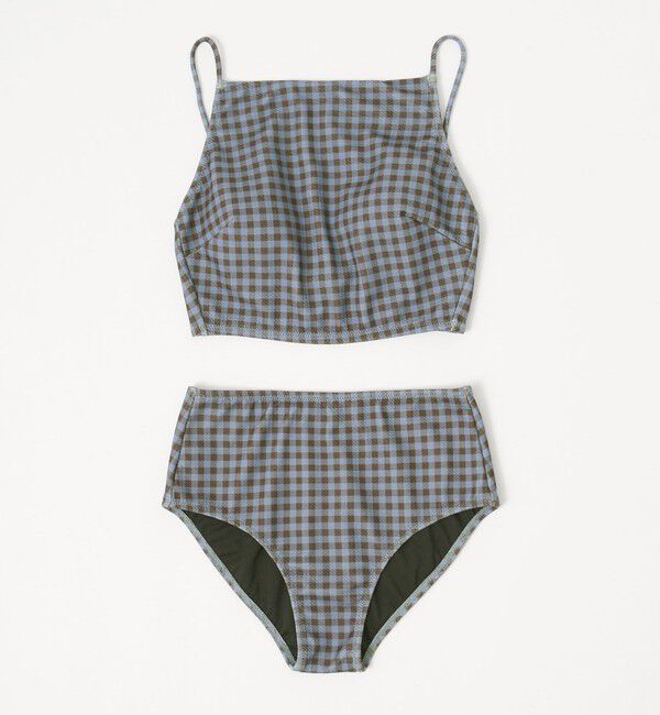 UNITED ARROWS green label relaxing「ハイネックビスチェ チェック柄 A スイムウェア / 水着」|スポーツ|