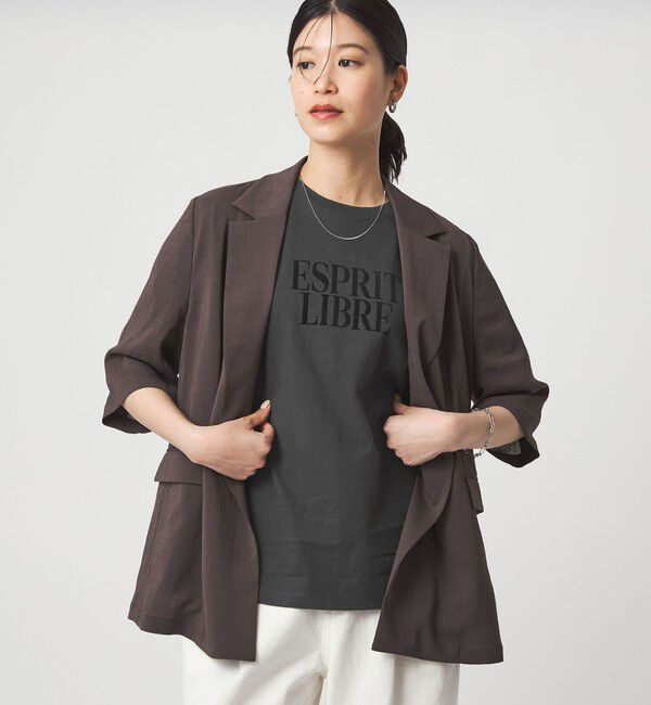 UNITED ARROWS green label relaxing「【WEB限定】＜at ease＞フロッキープリント カットソー」|Tシャツ・カットソー|