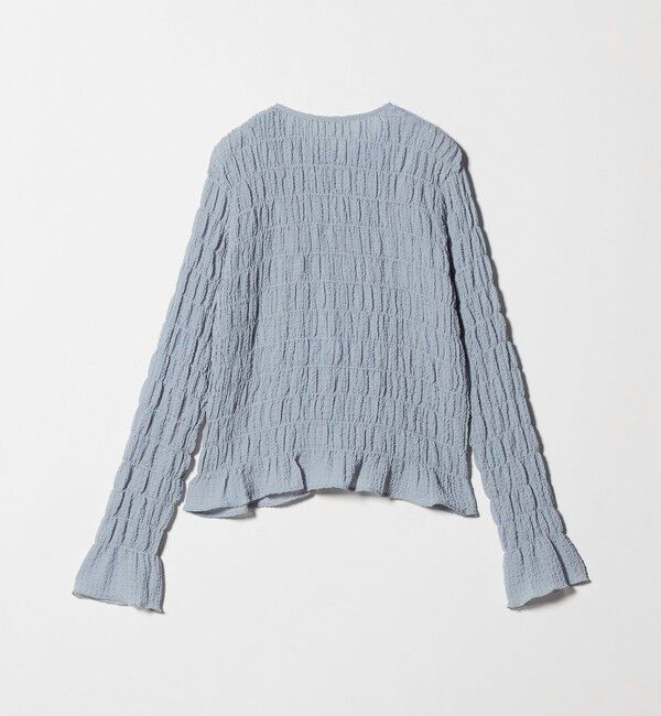 UNITED ARROWS green label relaxing「【WEB限定】＜at ease＞シアー サッカーライク クルーネック カーディガン」|カーディガン|