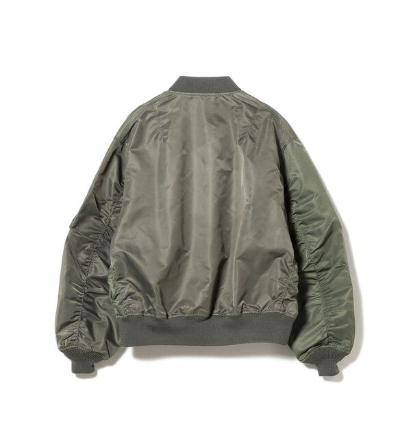 BEAMS「【ワイドフィット】クレイジー MA-1」|ブルゾン・スタジャン|