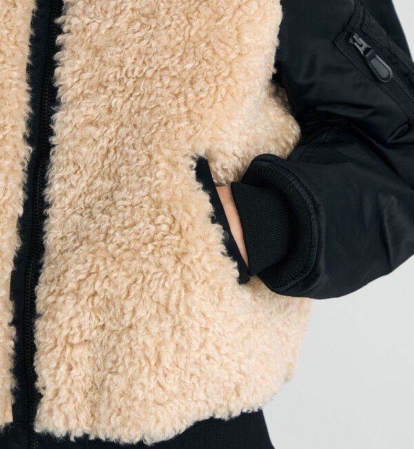 TOMORROWLAND BUYING WEAR「【別注】HYKE FAUX SHEARLING TYPE MA-1JACKET」|ブルゾン・スタジャン|