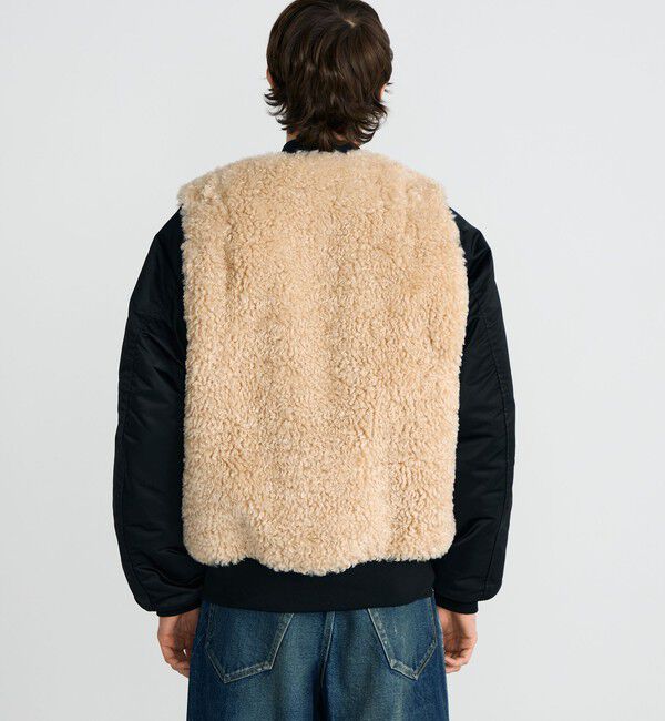 TOMORROWLAND BUYING WEAR「【別注】HYKE FAUX SHEARLING TYPE MA-1JACKET」|ブルゾン・スタジャン|