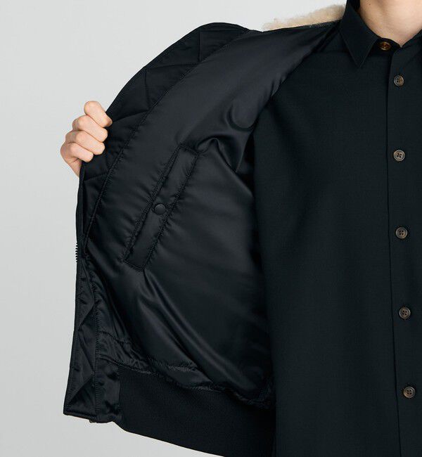 TOMORROWLAND BUYING WEAR「【別注】HYKE FAUX SHEARLING TYPE MA-1JACKET」|ブルゾン・スタジャン|