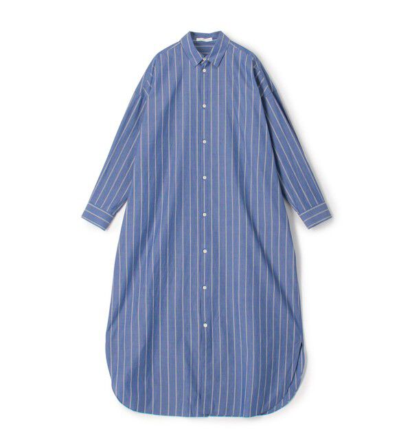 GALERIE VIE「ストライプブロード ロングシャツワンピース」|ワンピース|62 ブルー系