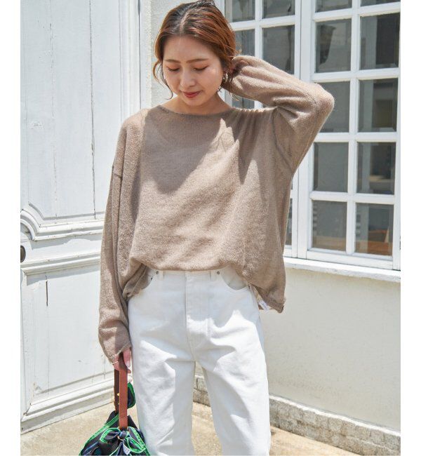 Spick and Span「《WEB限定カラー有り / 追加》ルーズモヘヤMIXボートネックニット」|ニット・セーター|