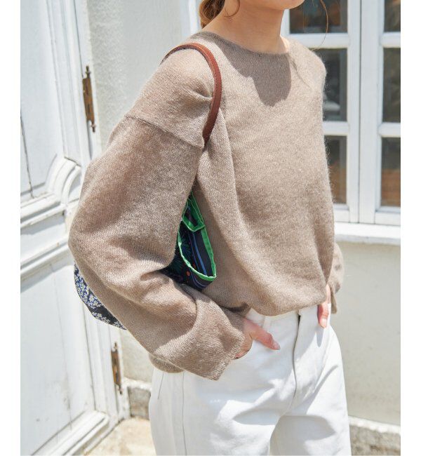 Spick and Span「《WEB限定カラー有り / 追加》ルーズモヘヤMIXボートネックニット」|ニット・セーター|