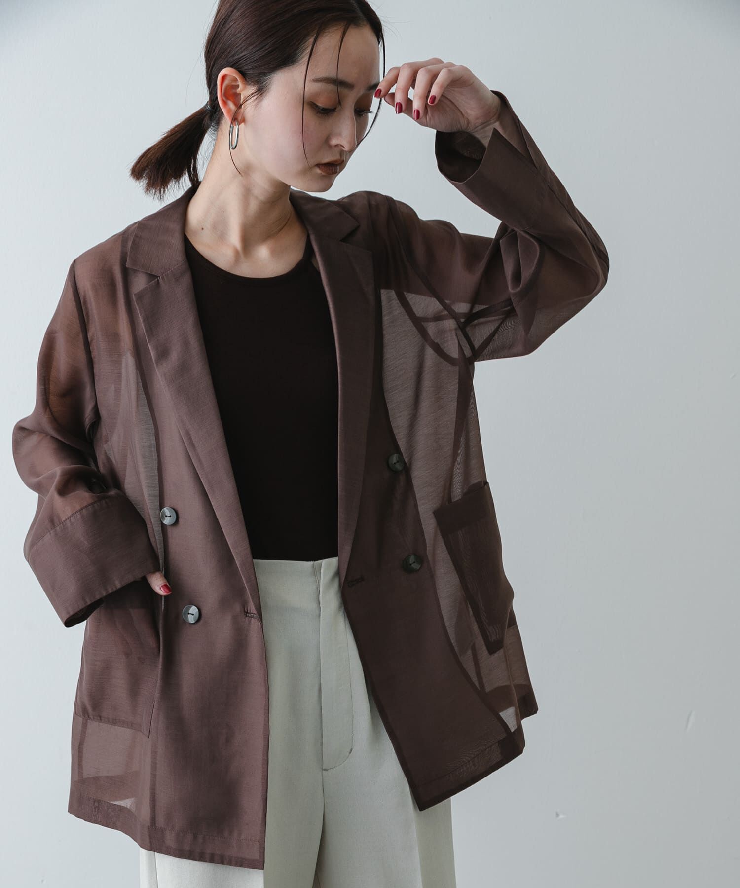 SENSE OF PLACE by URBAN RESEARCH「シアーテーラードジャケット」|その他|ブラウン