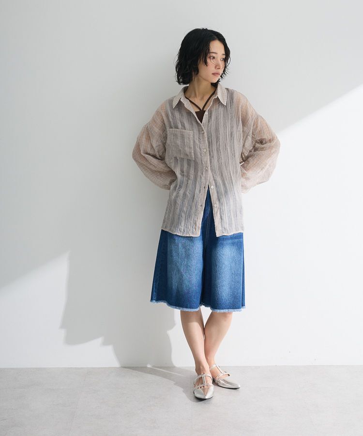 Green Parks「シアーワッシャーロングスリーブシャツ」|シャツ・ブラウス|