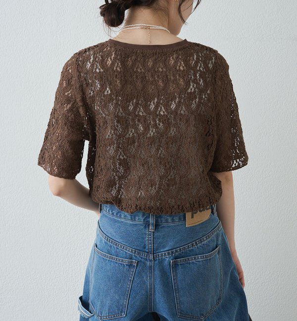  「ストレッチレースTシャツ」|Tシャツ・カットソー|