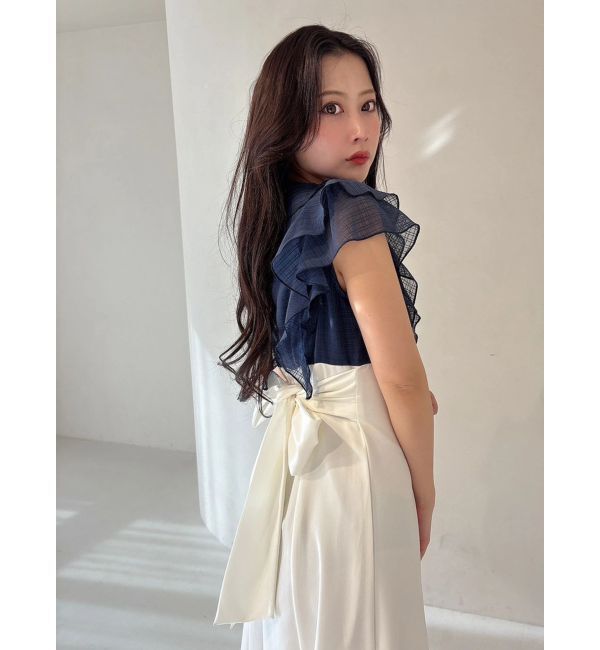 MERCURYDUO「2WAYラッフルブラウスドッキングワンピース」|ワンピース|