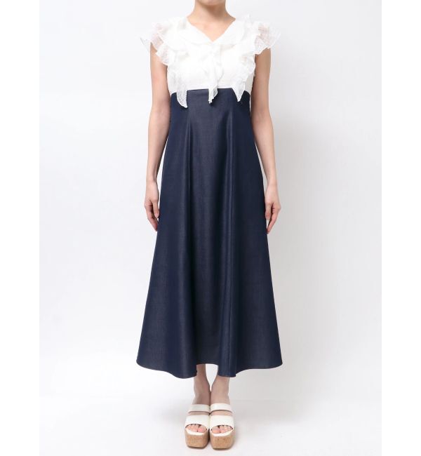 MERCURYDUO「2WAYラッフルブラウスドッキングワンピース」|ワンピース|