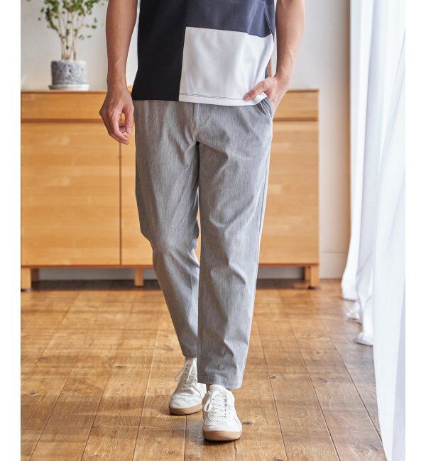 ikka「【雑誌MonoMax5月号掲載】GOKU楽パンツ EASY STRETCH 冷感アンクル「小泉孝太郎さん着用モデル」」|スラックス|