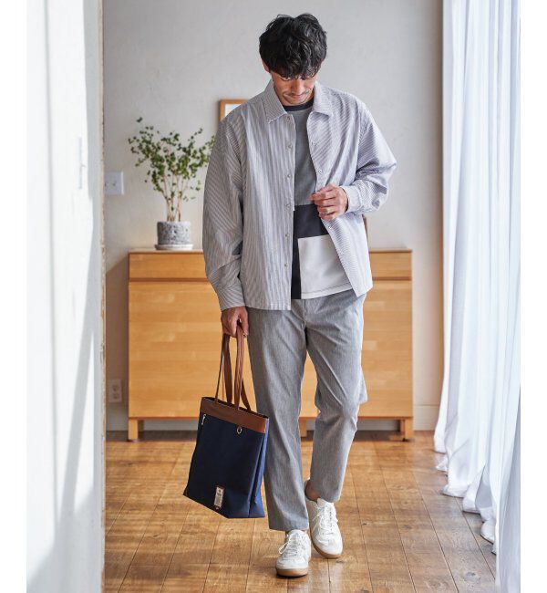 ikka「【雑誌MonoMax5月号掲載】GOKU楽パンツ EASY STRETCH 冷感アンクル「小泉孝太郎さん着用モデル」」|スラックス|