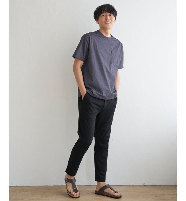ikka「【雑誌MonoMax5月号掲載】GOKU楽パンツ EASY STRETCH 冷感アンクル「小泉孝太郎さん着用モデル」」|スラックス|