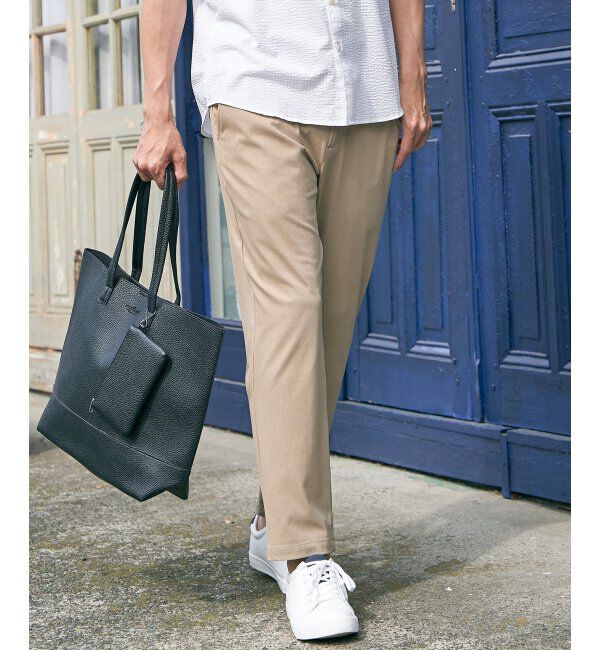 ikka「【雑誌MonoMax5月号掲載】GOKU楽パンツ EASY STRETCH 冷感アンクル「小泉孝太郎さん着用モデル」」|スラックス|