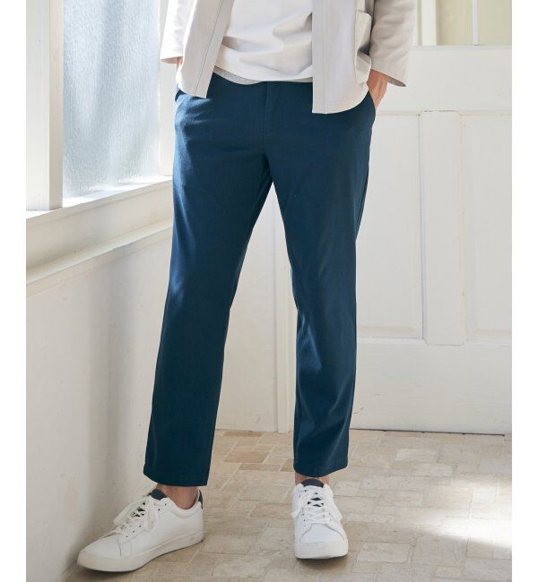 ikka「【雑誌MonoMax5月号掲載】GOKU楽パンツ EASY STRETCH 冷感アンクル「小泉孝太郎さん着用モデル」」|スラックス|