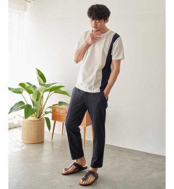 ikka「【雑誌MonoMax5月号掲載】GOKU楽パンツ EASY STRETCH 冷感アンクル「小泉孝太郎さん着用モデル」」|スラックス|