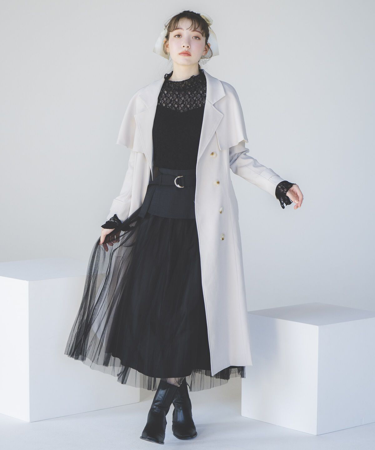 REDYAZEL「ケープトレンチコート」|トレンチコート|