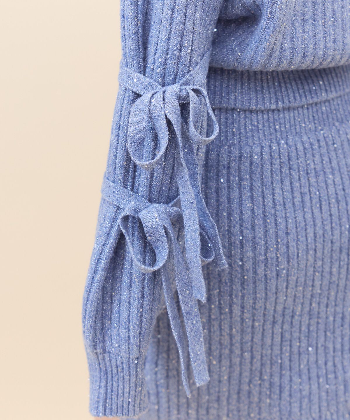 REDYAZEL「ラメスパンコールダブルリボンニット」|ニット・セーター|