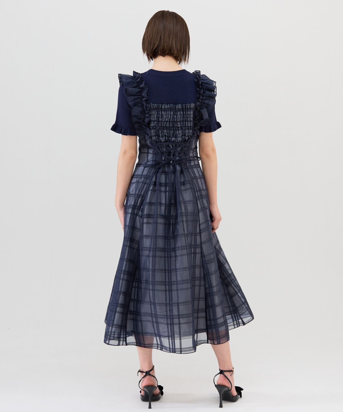 REDYAZEL「ショルダーフリルドッキングワンピース」|ワンピース|