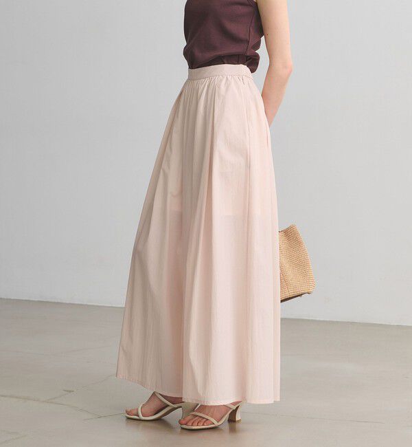 UNITED ARROWS「ギャザー フレア パンツ ‐はっ水 ウォッシャブル‐」|チノ|