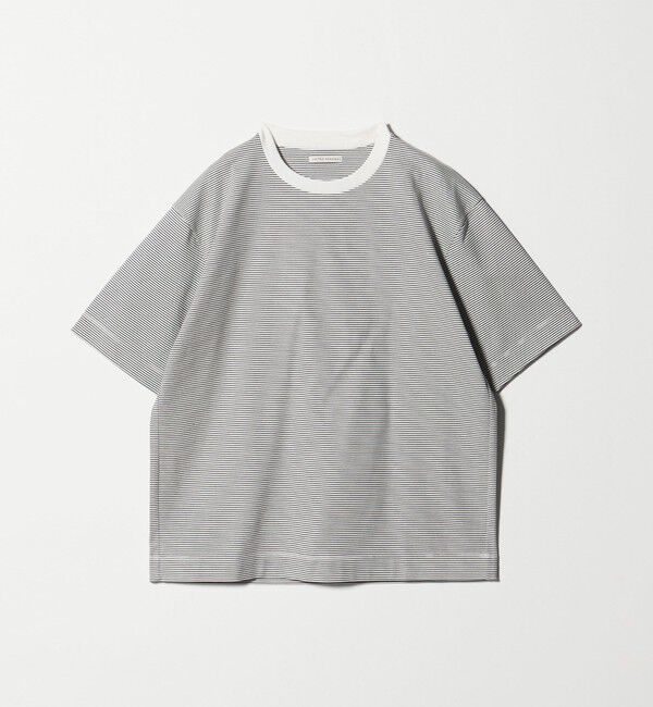 UNITED ARROWS「ポンチボーダー Tシャツ デオドラント 抗菌防臭 接触冷感」|Tシャツ・カットソー|