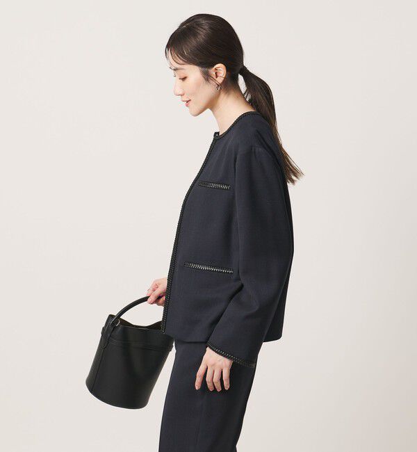 UNITED ARROWS「Spiree ASAMI ノーカラー ジャケット」|ノーカラージャケット|