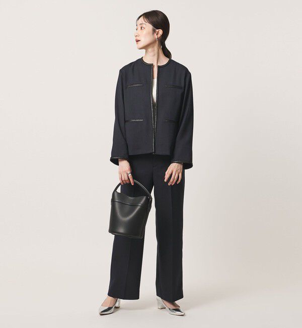 UNITED ARROWS「Spiree ASAMI ノーカラー ジャケット」|ノーカラージャケット|