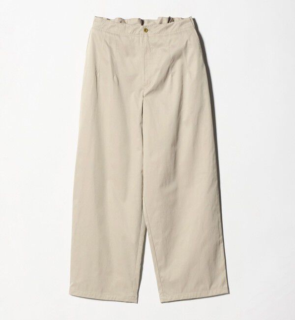 UNITED ARROWS「バック ギャザー リボンデザイン パンツ」|チノ|BEIGE