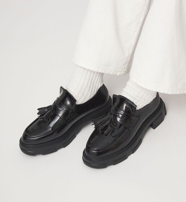 UNITED ARROWS green label relaxing「レイン 2WAYローファー 2 晴雨兼用」|レインシューズ|BLACK