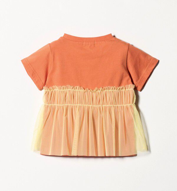 UNITED ARROWS green label relaxing「【スタメンシリーズ】チュールドッキング Tシャツ / キッズ  100cm-160cm UVカット 接触冷感  吸水速乾」|Tシャツ・カットソー|