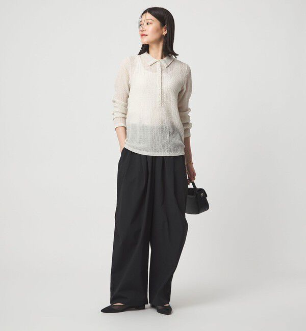 UNITED ARROWS green label relaxing「【WEB限定】＜at ease＞シアー サッカーライク エリツキ プルオーバー カットソー」|Tシャツ・カットソー|