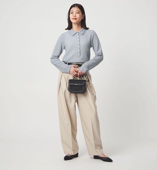 UNITED ARROWS green label relaxing「【WEB限定】＜at ease＞シアー サッカーライク エリツキ プルオーバー カットソー」|Tシャツ・カットソー|