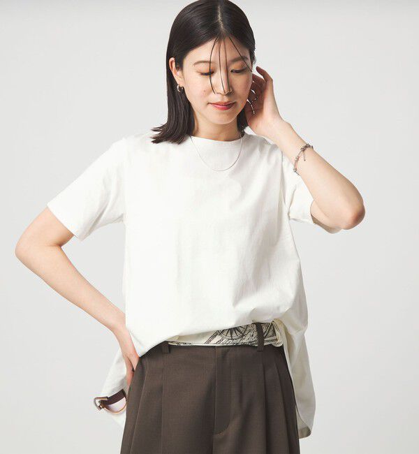 UNITED ARROWS green label relaxing「【WEB限定】＜at ease＞バック フレア カットソー  接触冷感 UVカット 遮熱」|Tシャツ・カットソー|