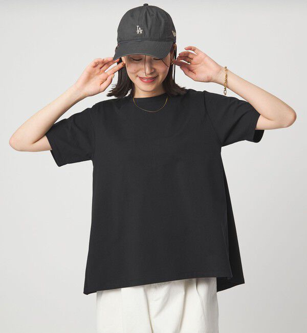 UNITED ARROWS green label relaxing「【WEB限定】＜at ease＞バック フレア カットソー  接触冷感 UVカット 遮熱」|Tシャツ・カットソー|