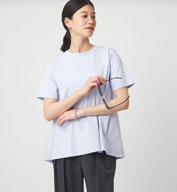 UNITED ARROWS green label relaxing「【WEB限定】＜at ease＞バック フレア カットソー  接触冷感 UVカット 遮熱」|Tシャツ・カットソー|