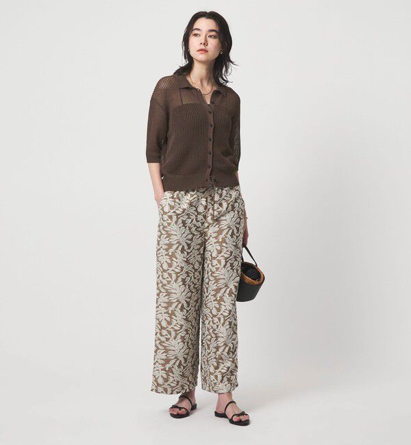 UNITED ARROWS green label relaxing「メッシュ ポロカーディガン ニット ウォッシャブル」|カーディガン|