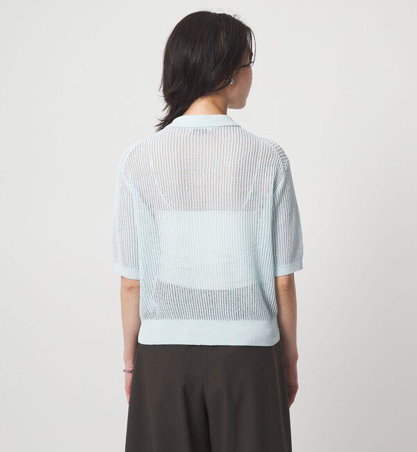 UNITED ARROWS green label relaxing「メッシュ ポロカーディガン ニット ウォッシャブル」|カーディガン|