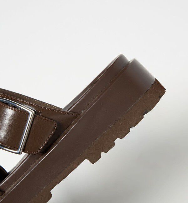 UNITED ARROWS green label relaxing「ダブルベルト プラット サンダル」|サンダル|