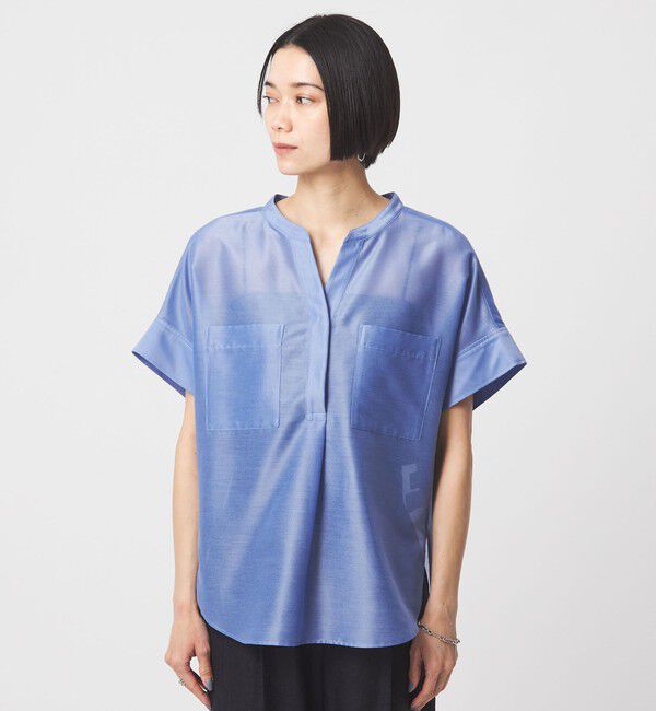 UNITED ARROWS green label relaxing「カールマイヤー ポケット ショートスリーブ ブラウス マシンウォッシャブル 通気性」|シャツ・ブラウス|