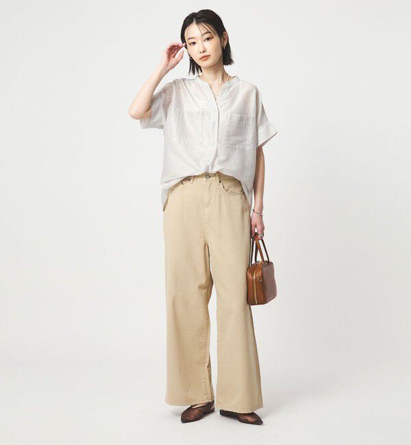 UNITED ARROWS green label relaxing「カールマイヤー ポケット ショートスリーブ ブラウス マシンウォッシャブル 通気性」|シャツ・ブラウス|