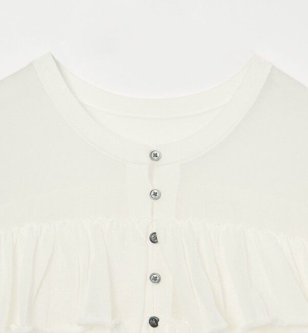 EMMEL REFINES「＜EMMEL REFINES＞EM ティアードフリル シアー カーディガン」|カーディガン|