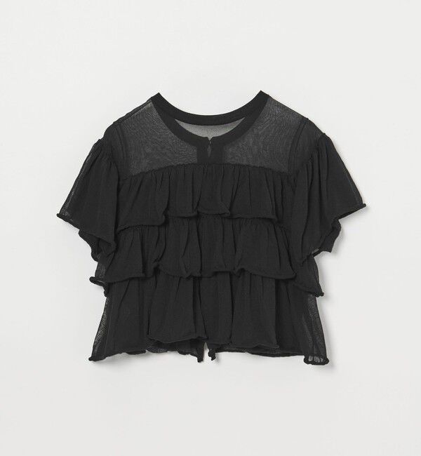 EMMEL REFINES「＜EMMEL REFINES＞EM ティアードフリル シアー カーディガン」|カーディガン|